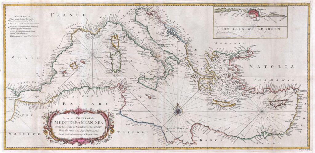 Mediterraean Old Map