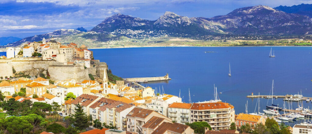Self Guided Bike Tours, Calvi harbor in Corsica