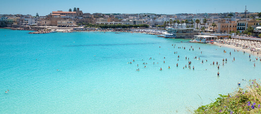 Ostuni beach in Puglia Italy